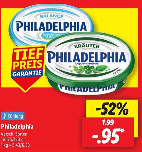 Philadelphia Frischkäse – Verschiedene Sorten