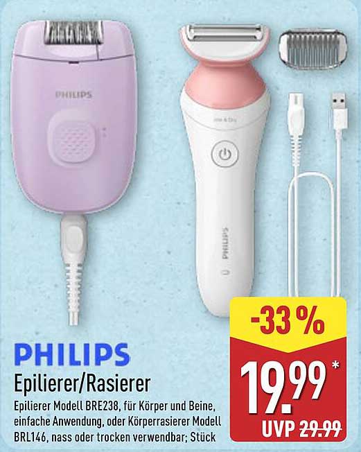 Philips Epilierer/Rasierer Modell BRE238