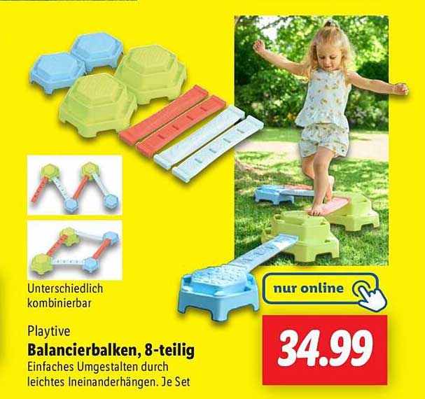 Playtive Balancierbalken, 8-teilig