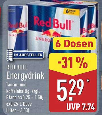 RED BULL Energydrink 6 Dosen