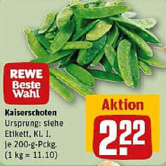 REWE Beste Wahl Kaiserschoten 200-g-Pckg