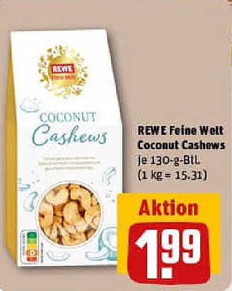 REWE Feine Welt Coconut Cashews - 130 g
