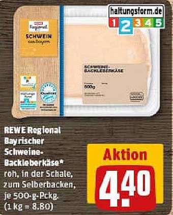 REWE Regional Bayrischer Schweine-Backleberkäse* 500g