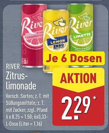 RIVER Zitronenlimonade - Verschiedene Sorten