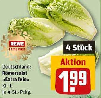 Römersalat »Extra fein« Kl. I - 4 Stück zum Aktionspreis