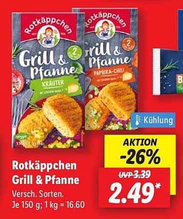 Rotkäppchen Grill & Pfanne - Verschiedene Sorten