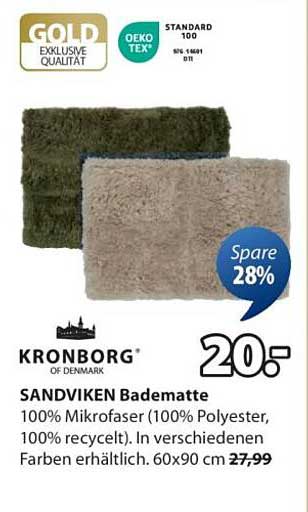SANDVIKEN Badematte von KRONBORG
