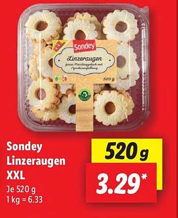 Sondey Linzeraugen XXL - Genießen Sie den Geschmack der Tradition