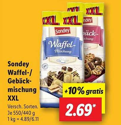 Sondey Waffel-/Gebäckmischung XXL