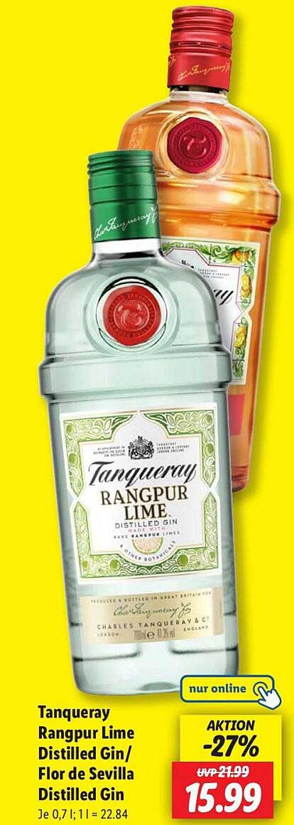 Tanqueray Rangpur Lime Distilled Gin/ Flor de Sevilla Distilled Gin