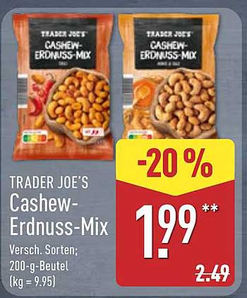TRADER JOE'S Cashew-Erdnuss-Mix