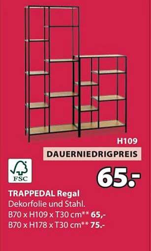 TRAPPEDAL Regal - Dekorfolie und Stahl