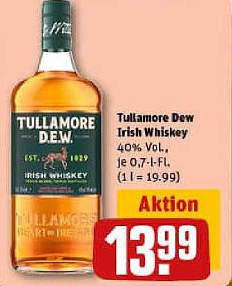 Tullamore Dew Irish Whiskey 0,7 l Flasche