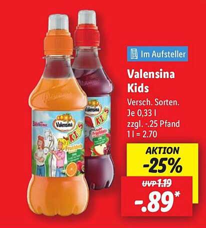 Valensina Kids – Verschiedene Sorten im Angebot