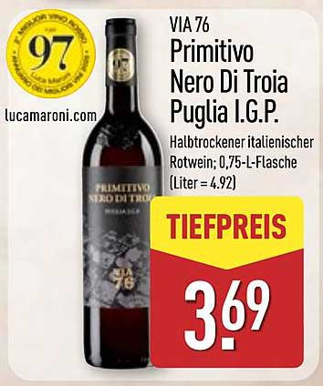 VIA 76 Primitivo Nero Di Troia Puglia I.G.P.