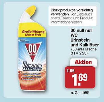 00 null null WC Urinstein- und Kalklöser 750-ml-Flasche