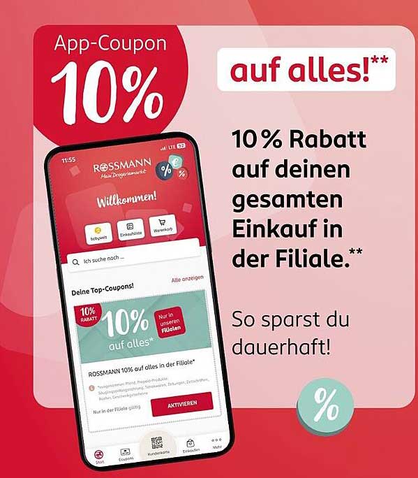 10% Rabatt auf deinen gesamten Einkauf in der Filiale!