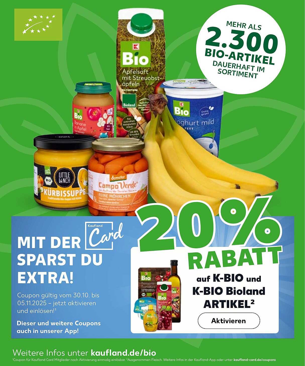 20% Rabatt auf K-BIO und K-BIO Bioland Artikel