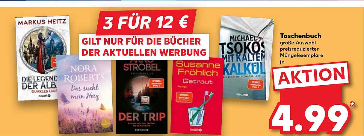 3 FÜR 12 € - GILT NUR FÜR DIE BÜCHER DER AKTUELLEN WERBUNG