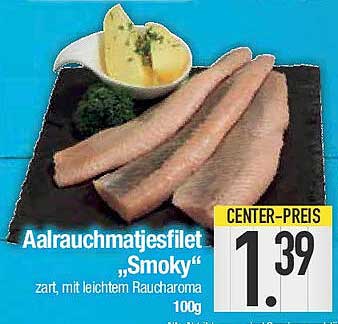 Aalrauchmatjesfilet "Smoky" - zart, mit leichtem Rauch Aroma (100g)