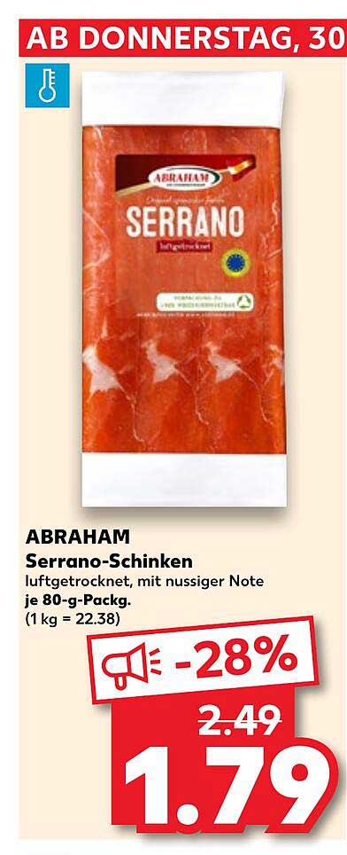 ABRAHAM Serrano-Schinken luftgetrocknet, mit nussiger Note