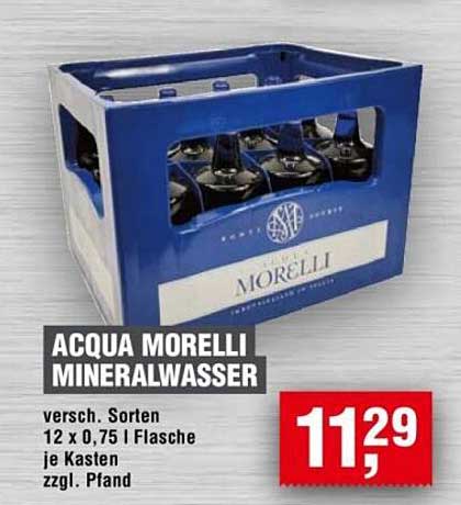 ACQUA MORELLI MINERALWASSER 12 x 0,75 L