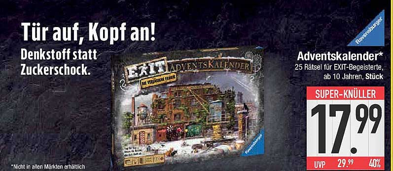 Adventskalender - EXIT Rätsel für EXIT-Begeisterte
