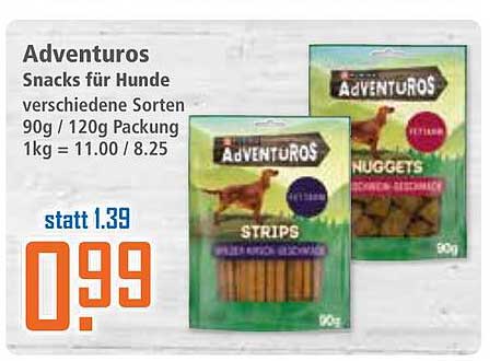 Adventuros Snacks für Hunde - verschiedene Sorten