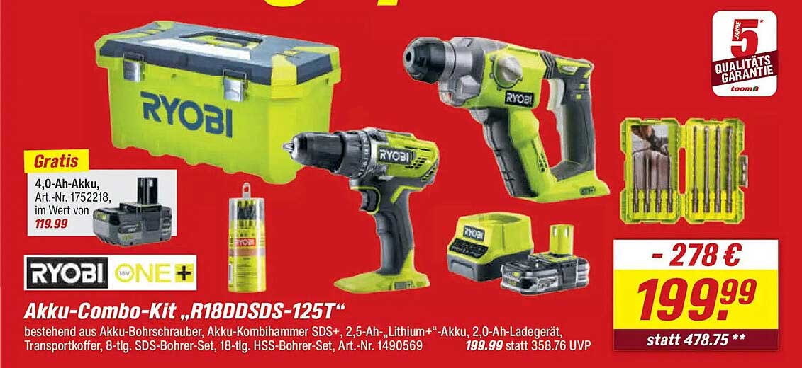 Akku-Combo-Kit „R18DDSDS-125T“