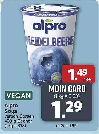 Alpro Soya Heidelbeere 400-g-Becher