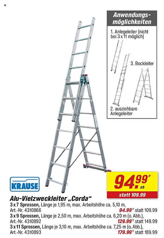 Alu-Vielzweckleiter "Corda"