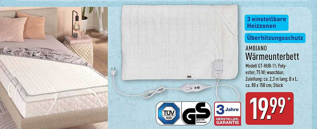 AMBIANO Wärmeunterbett GT-HUB-11