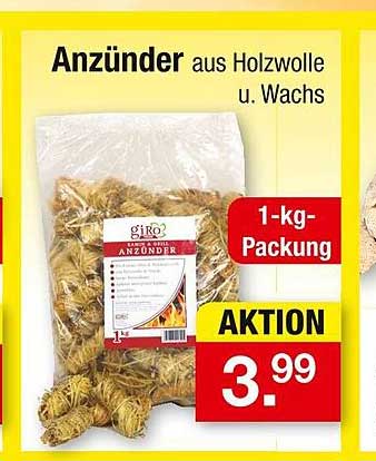 Anzünder aus Holzwolle und Wachs - 1-kg-Packung