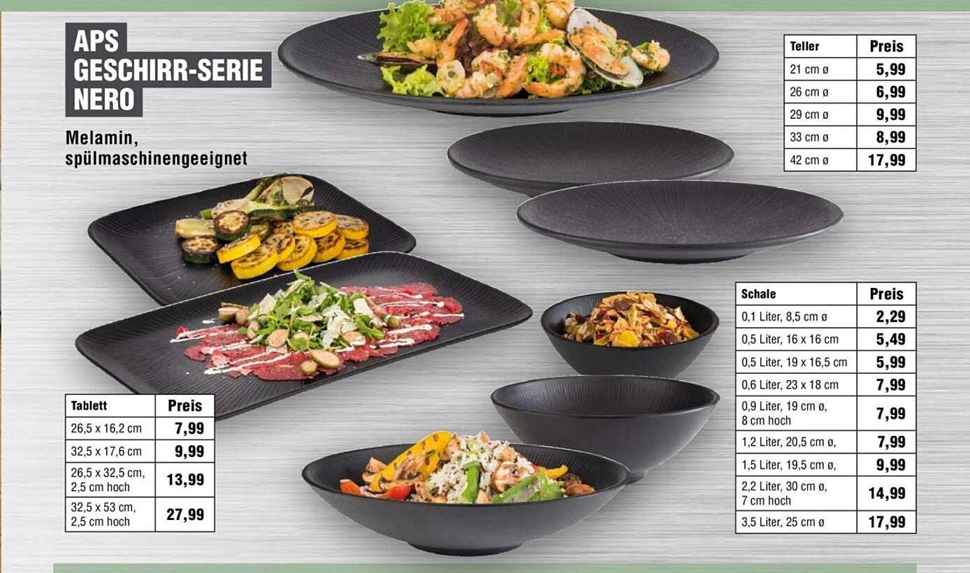 APS Geschirr-Serie Nero