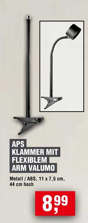 APS Klammer mit flexiblem Arm Valumo