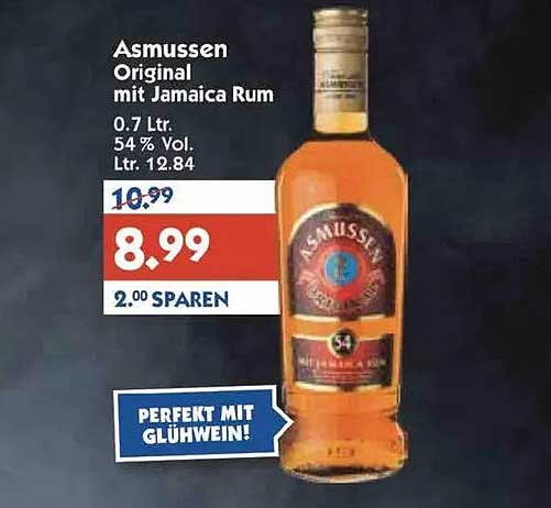 Asmussen Original mit Jamaica Rum 0.7 Ltr. 54 % Vol.