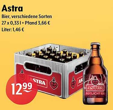 Astra Bier - verschieden Sorten (27 x 0,33 l)