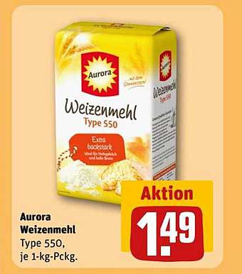 Aurora Weizenmehl Type 550, je 1-kg-Packung