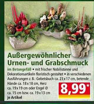 Außergewöhnlicher Urnen- und Grabschmuck