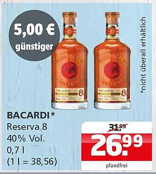 BACARDI* Reserva 8 40% Vol. 0,7 l