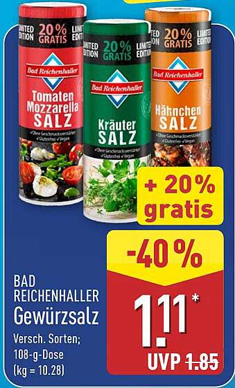 BAD REICHENHALLER Gewürzsalz - Verschiedene Sorten