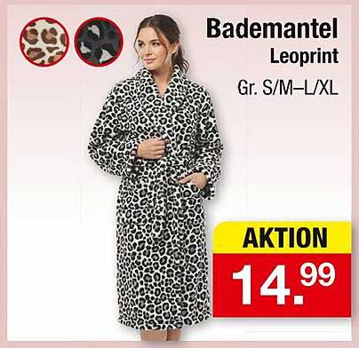 Bademantel Leoprint (Gr. S/M–L/XL)