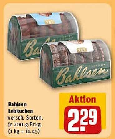 Bahlsen Lebkuchen, verschiedene Sorten, je 200-g-Pckg.