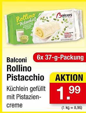 Balconi Rollino Pistacchio – Küchlein gefüllt mit Pistazien-creme