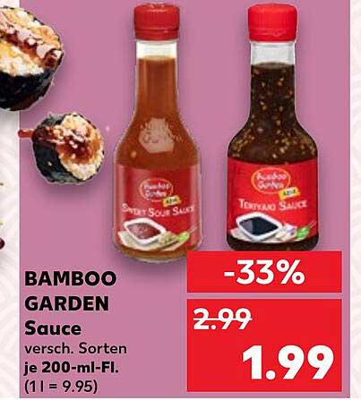 Bamboo Garden Sauce – verschiedene Sorten je 200-ml-Flasche