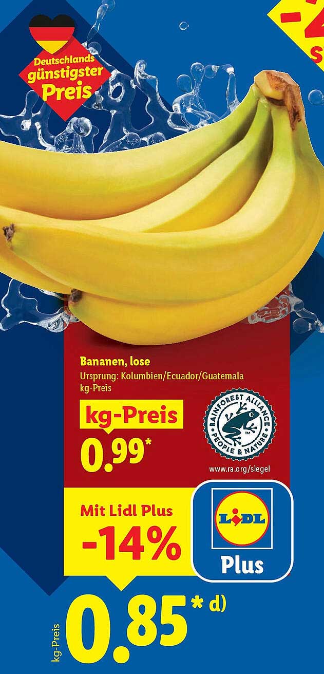 Bananen, lose - frisch und köstlich
