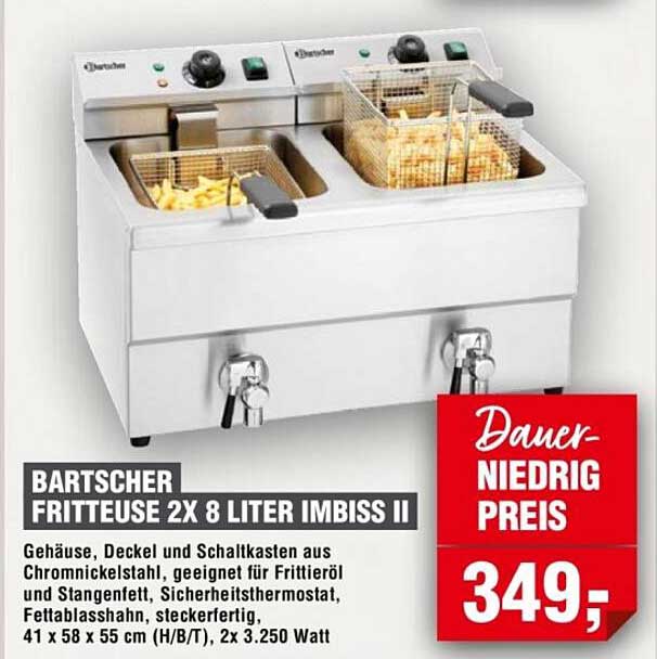 BARTSCHER FRITTEUSE 2X 8 LITER IMBISS II