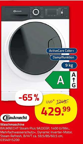 BAUKNECHT Steam Plus 9A2JGSP Waschmaschine