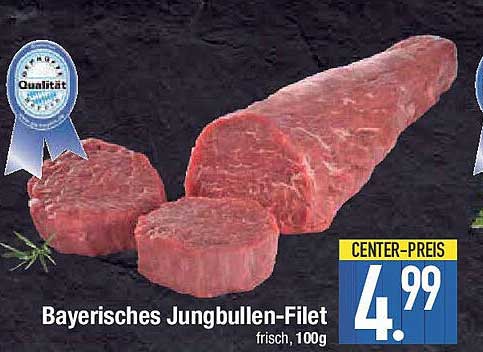 Bayerisches Jungbullen-Filet, frisch, 100g