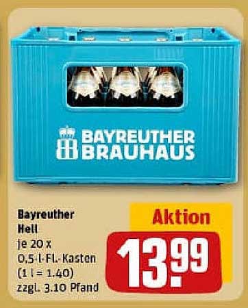 Bayreuther Hell 20 x 0,5 l-Flaschen-Kasten